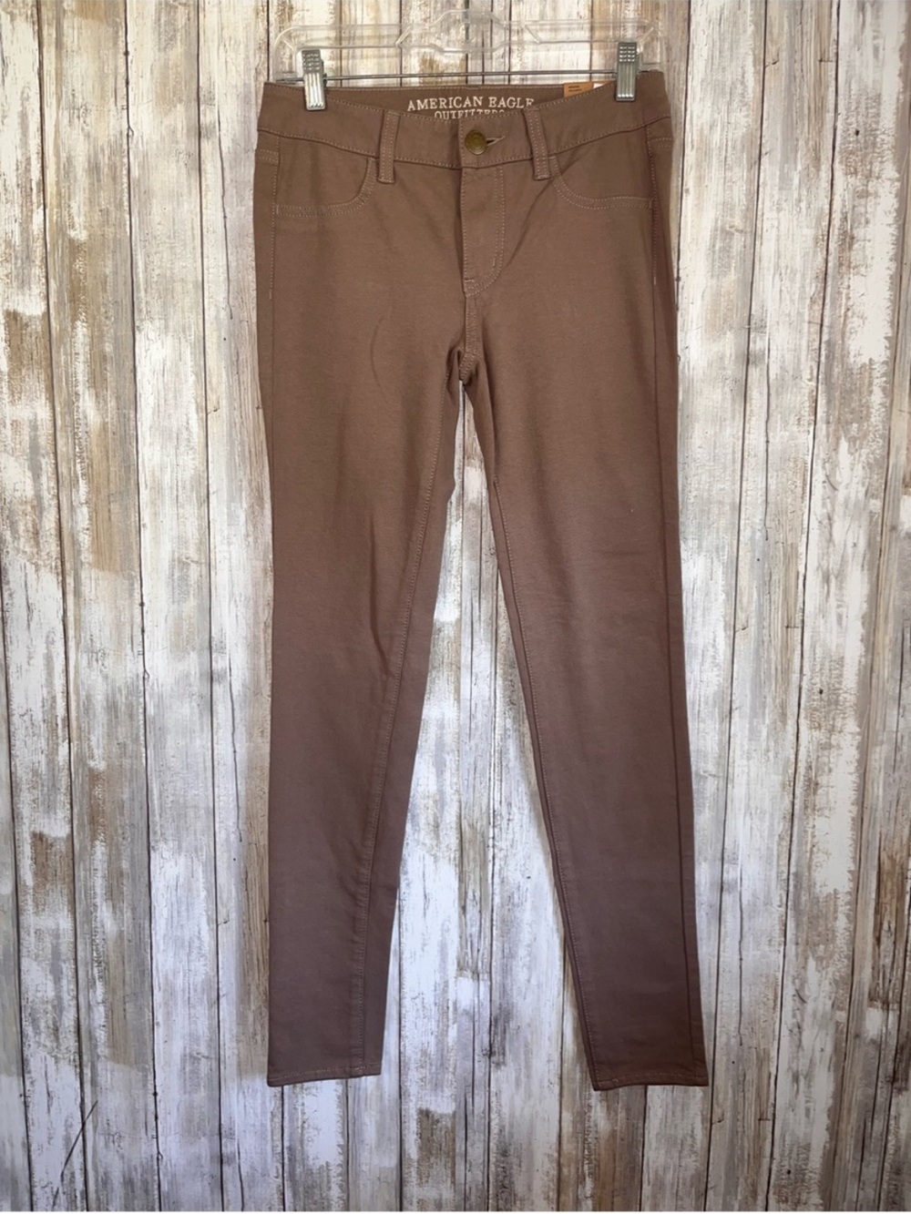 American Eagle Jegging Jeans Size 4 Brown Super Stretch Jegging NWT